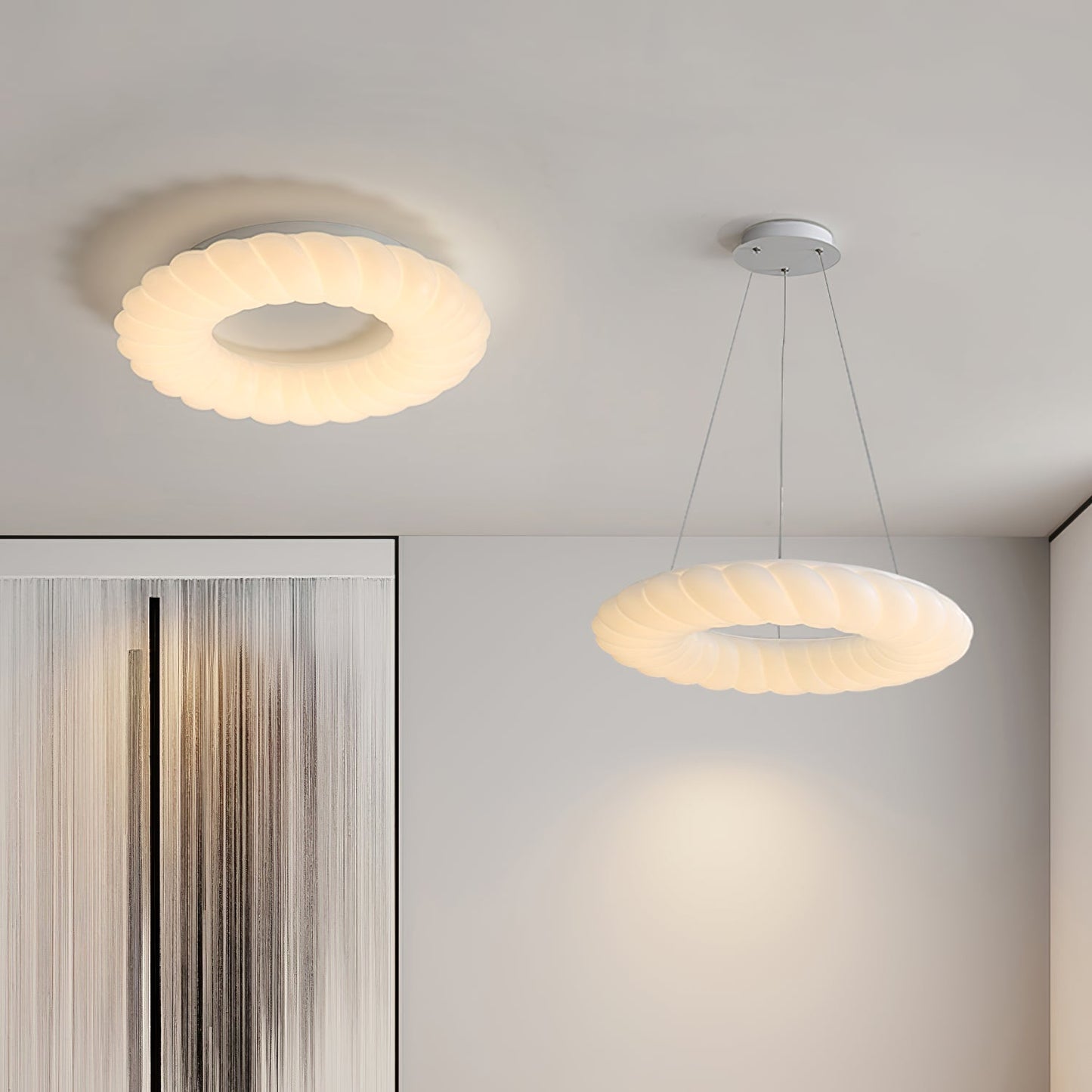 CumulusGlow - Deckenlampe mit luftiger Form und atmosphärischem Leuchten