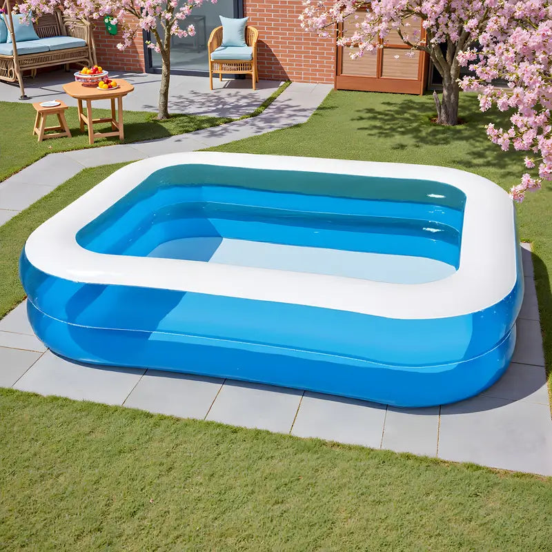 4-person inflatable swimming pool - sturdy PVC material
