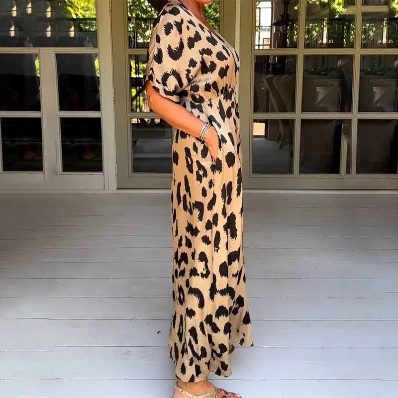 Robe longue à imprimé léopard - Esmee