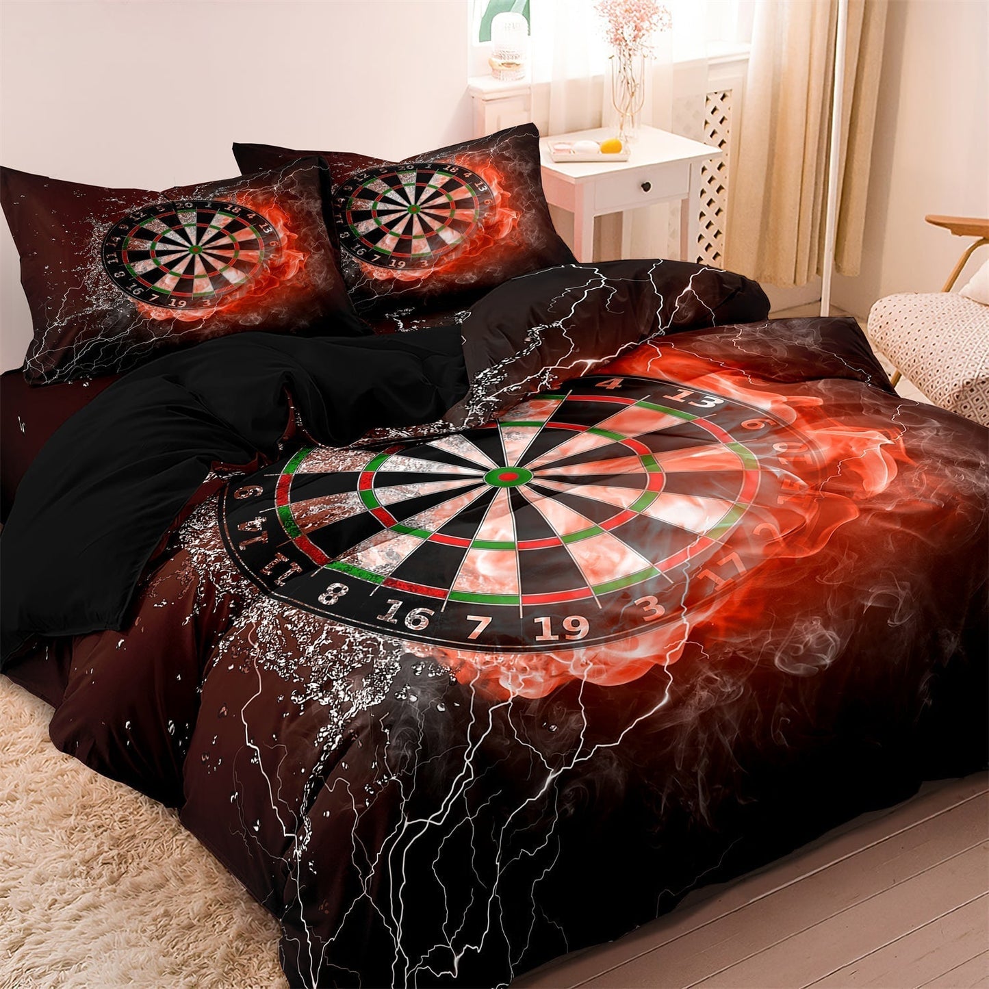 DartVibes - Darts in Vuur Dekbedovertrek
