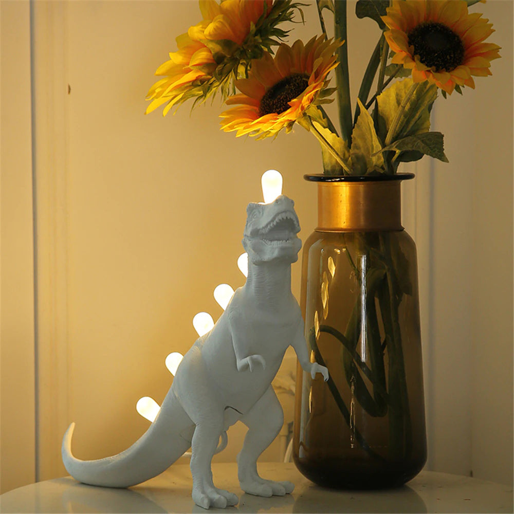 DinoLite - Kreativ Bordlampe med Oplyst Bagside
