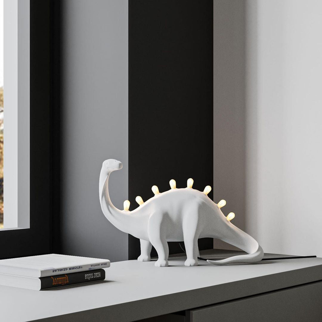 DinoLite - Kreativ Bordlampe med Oplyst Bagside