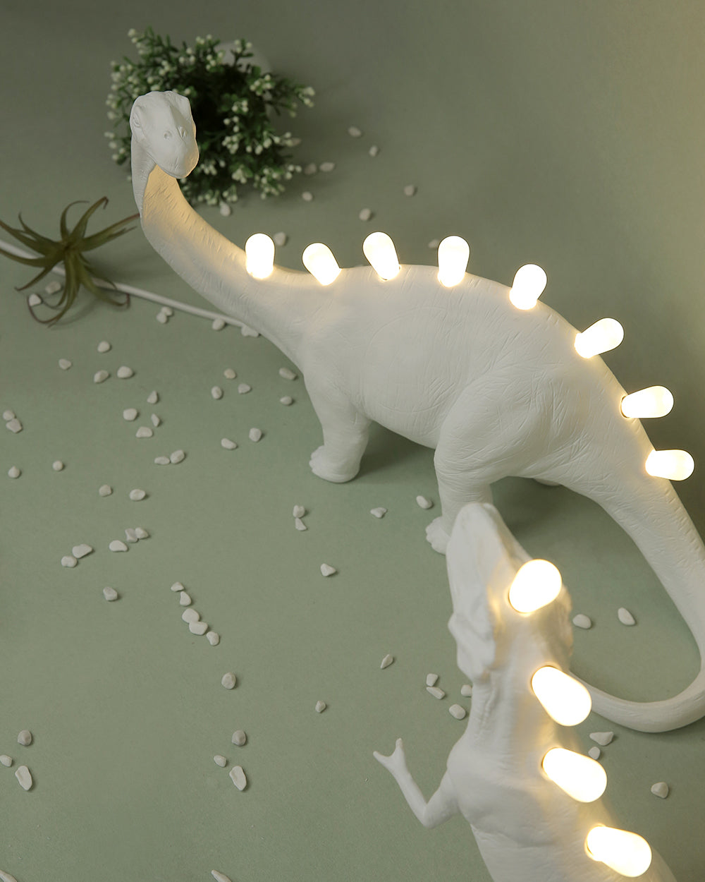 DinoLite - Kreativ Bordlampe med Oplyst Bagside