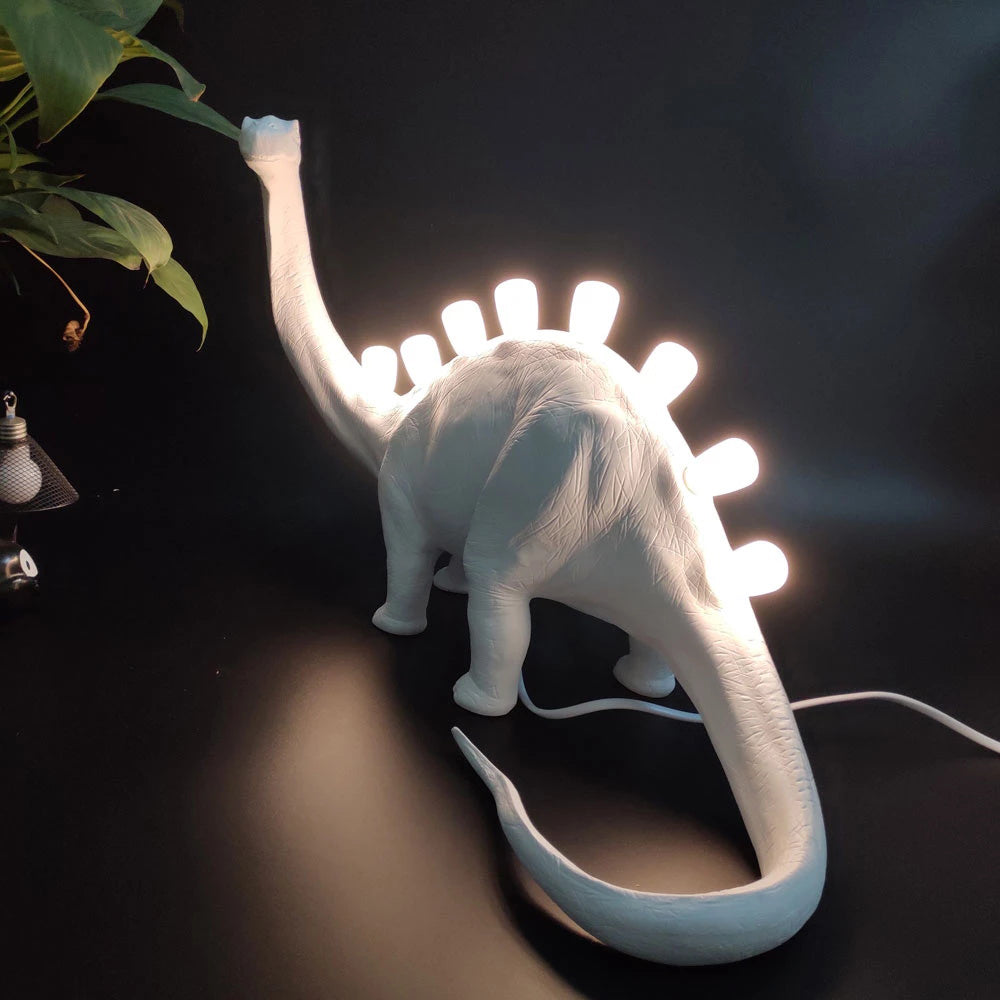 DinoLite - Kreativ Bordlampe med Oplyst Bagside