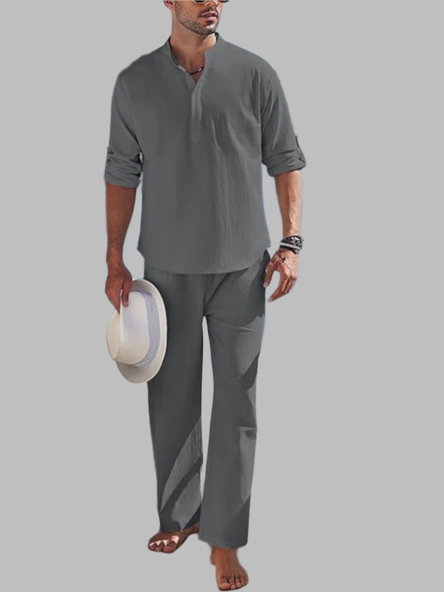 2-Piece Men's Set in Italian Linen Cotton - Victor