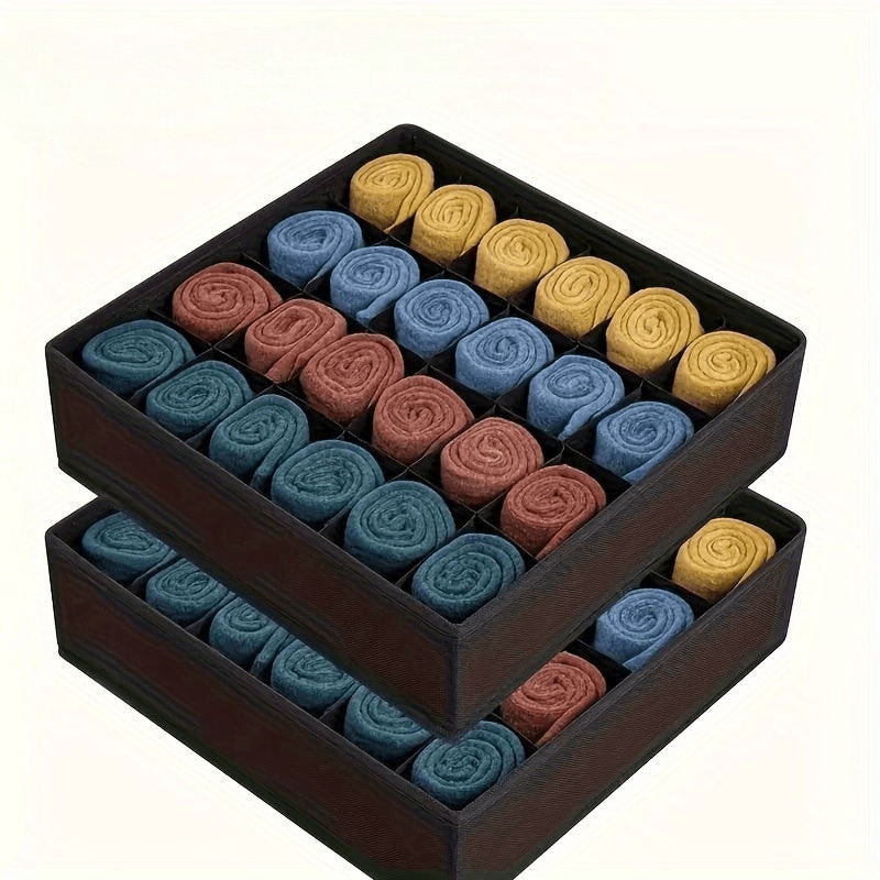EasyStore - 2-Pack Foldable Storage Boxes with 24 Compartments