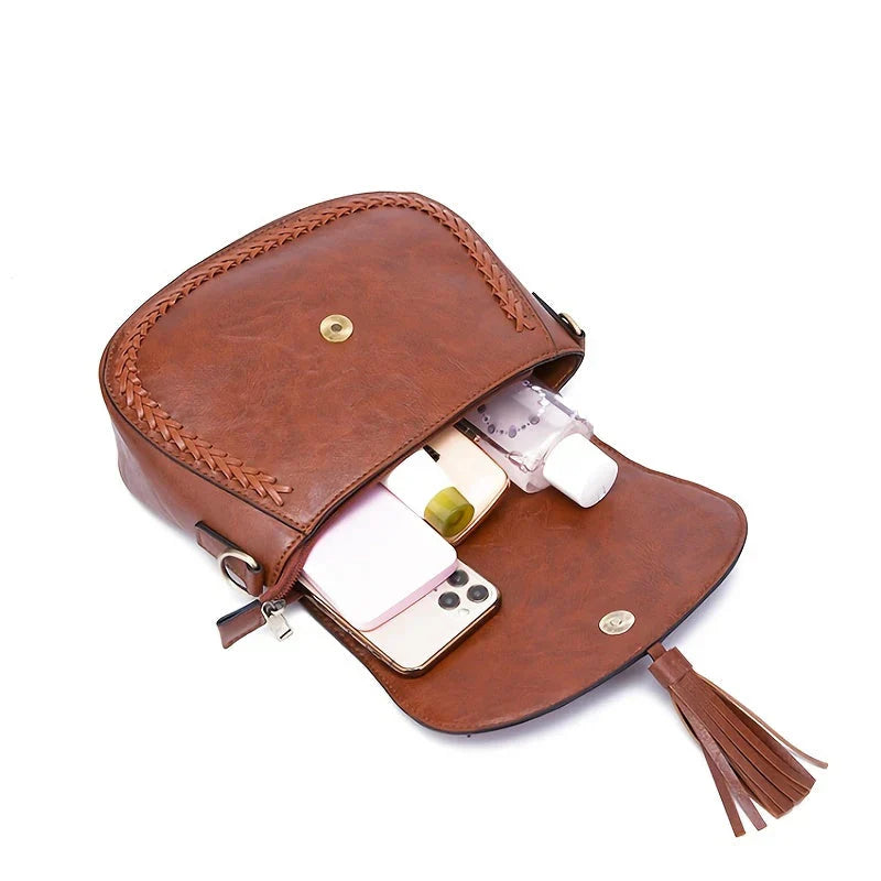 Remedios – Petit sac à bandoulière pour femmes avec décoration à pompon