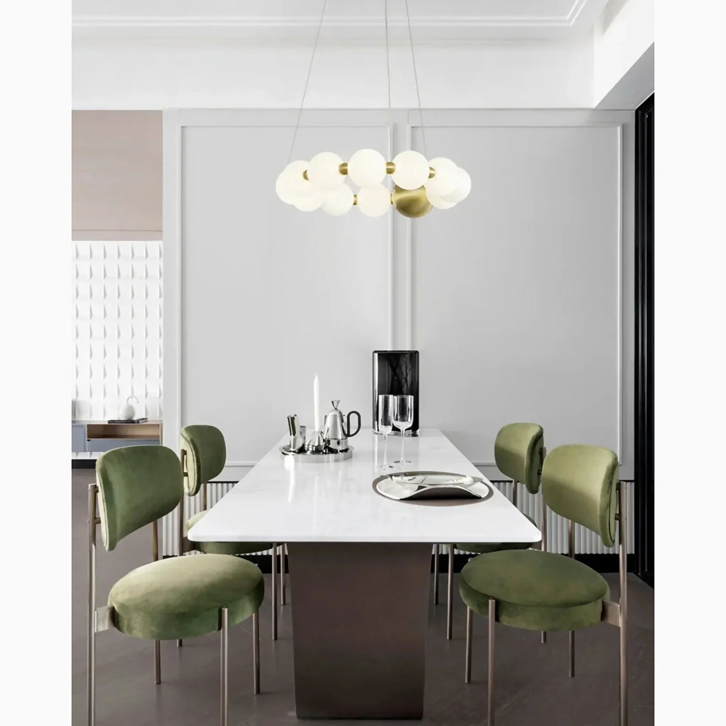 EleganceOrb - Stylish Pearl-shaped Chandelier