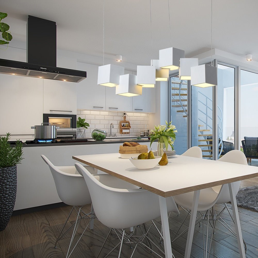 CubeLuxe - Modern LED Chandelier with Sleek Design