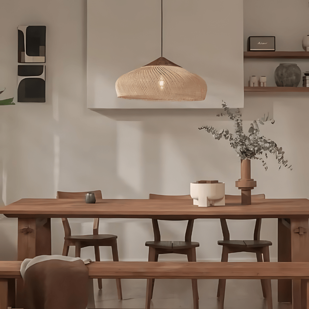 TranquilAura - Rattan Boho hængelampe håndlavet