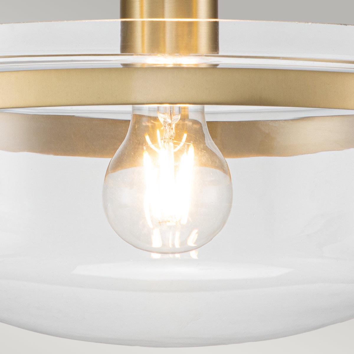 BrassElegance - Half Flush Mount Light
