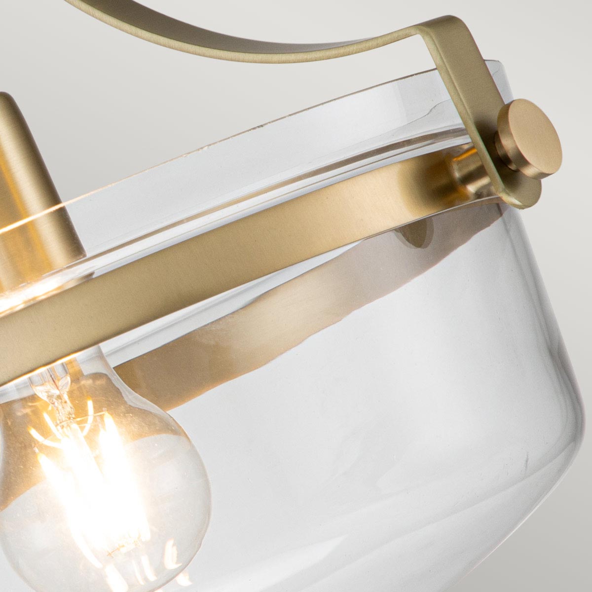 BrassElegance - Half Flush Mount Light