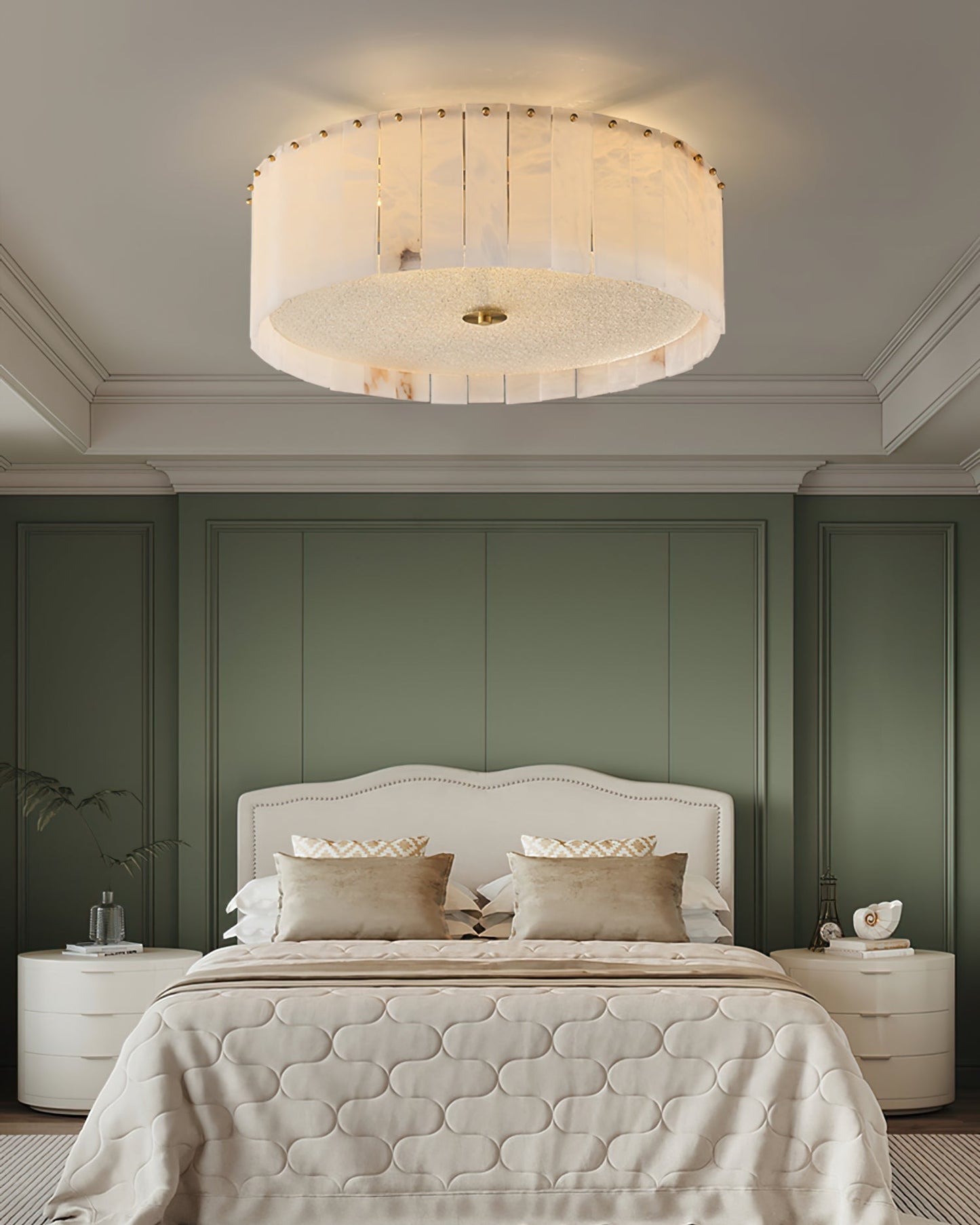 ElysianLuxe - Deckenlampe mit Alabasterdetails und stimmungsvoller Beleuchtung