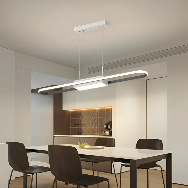 AuraBeam - Minimalist LED Chandelier for Dining Spaces