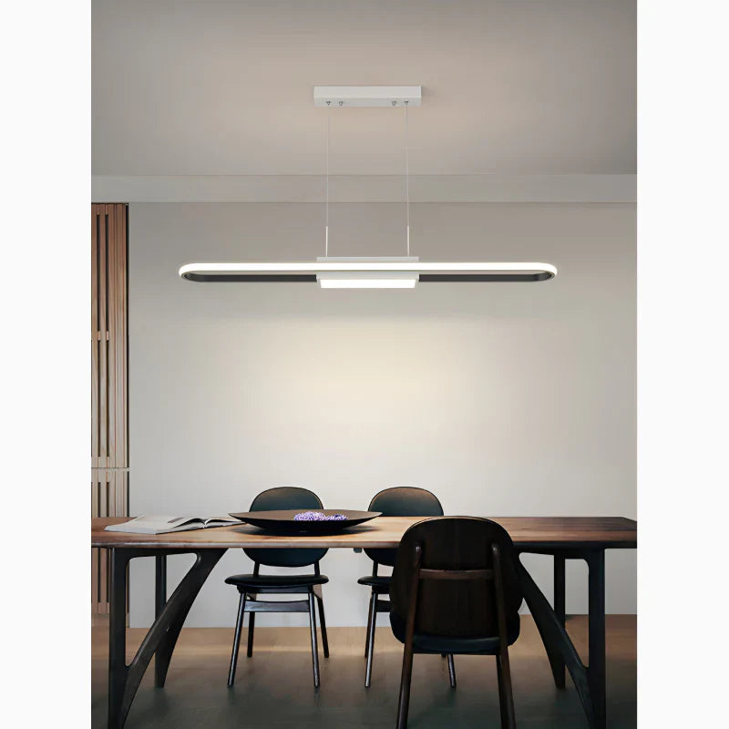 AuraBeam - Minimalist LED Chandelier for Dining Spaces