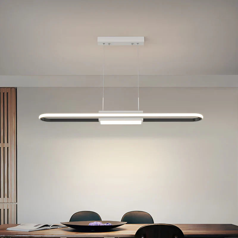 AuraBeam - Minimalist LED Chandelier for Dining Spaces