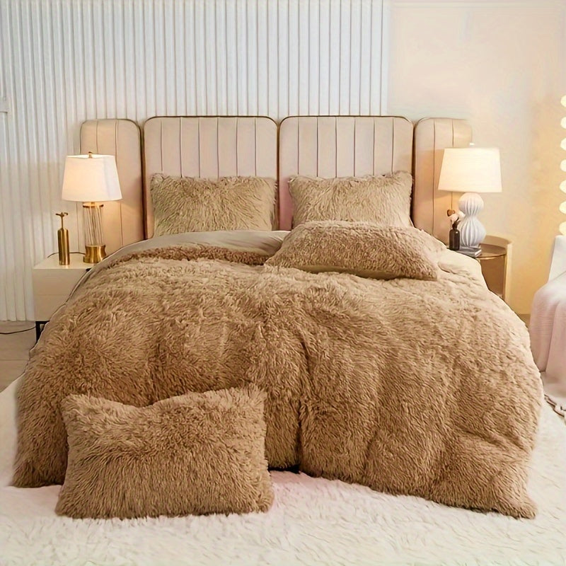 LushNest - Luxe Velvet Duvet Cover Set with Pillowcases