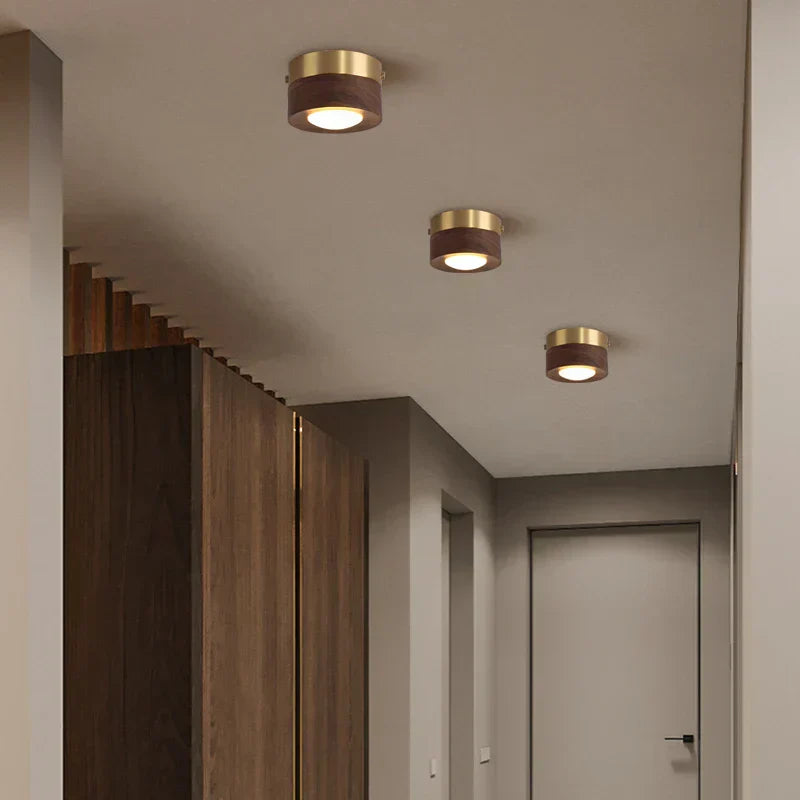 WoodGlow - Valnød LED loftlampe