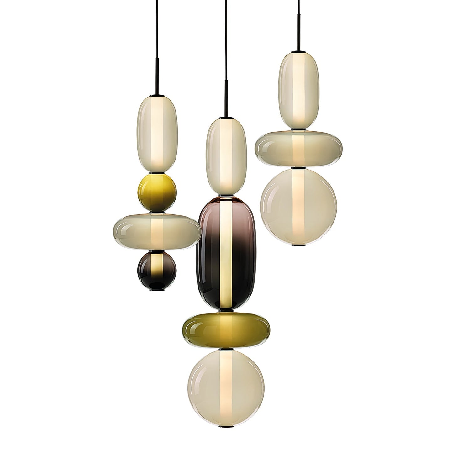Pendant Light Made of Candied Glass