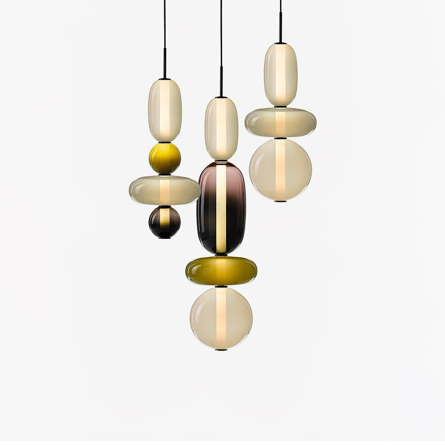 Pendant Light Made of Candied Glass