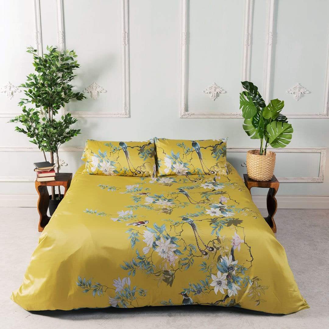 GoldenTranquility - Luxury Egyptian Cotton Pillowcase Set