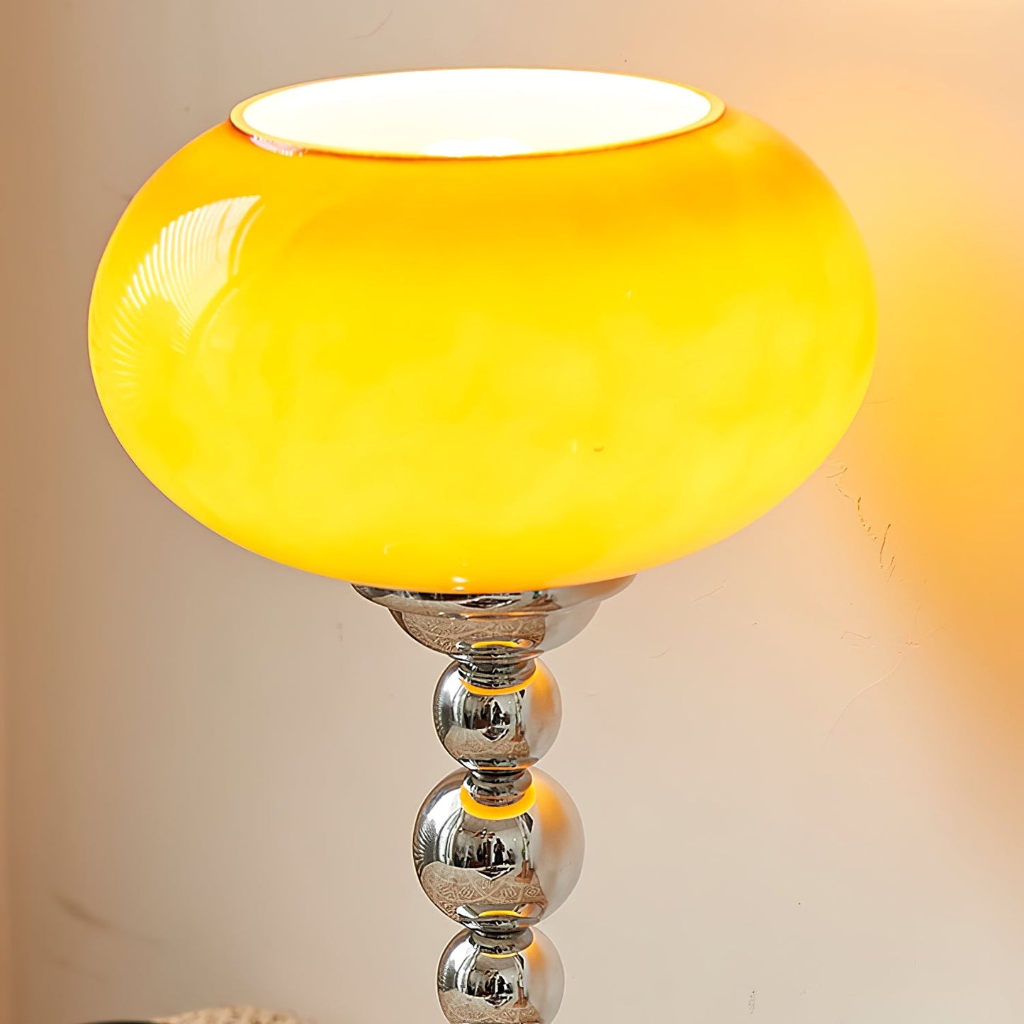 Vintagelight – Lampe de table de l'ère spatiale en verre et métal