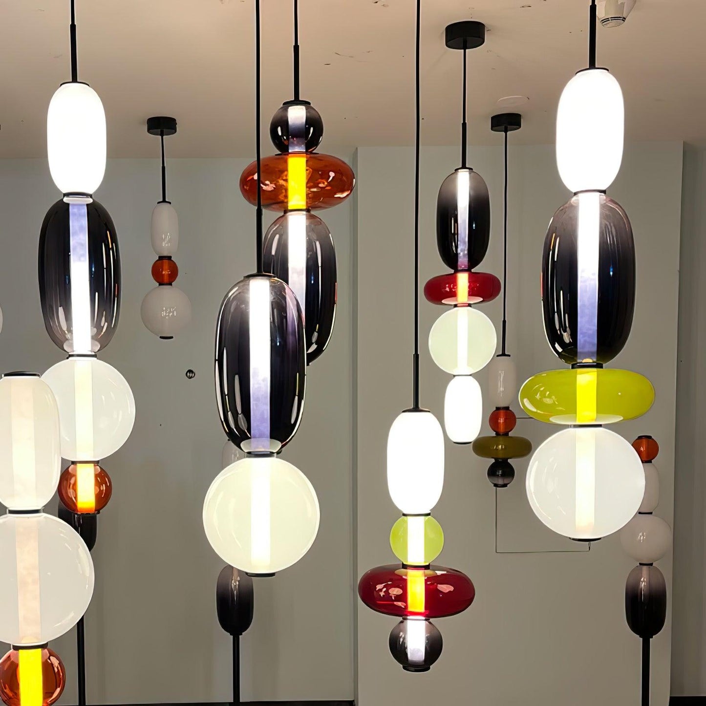 Pendant Light Made of Candied Glass