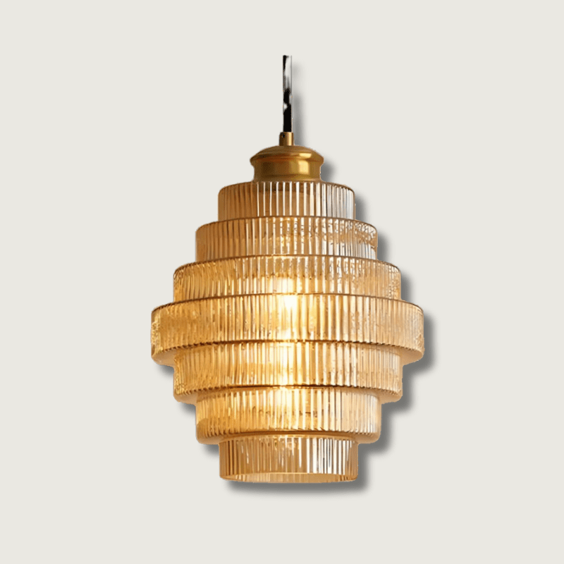 CarafeLuxe - Elegante Glas-Pendelleuchte mit Messingdetail