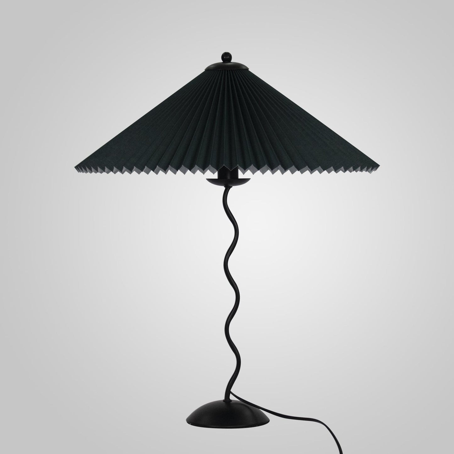 LichtPlissé - Table Lamp with Luxurious Pleated Shade and Wooden Base