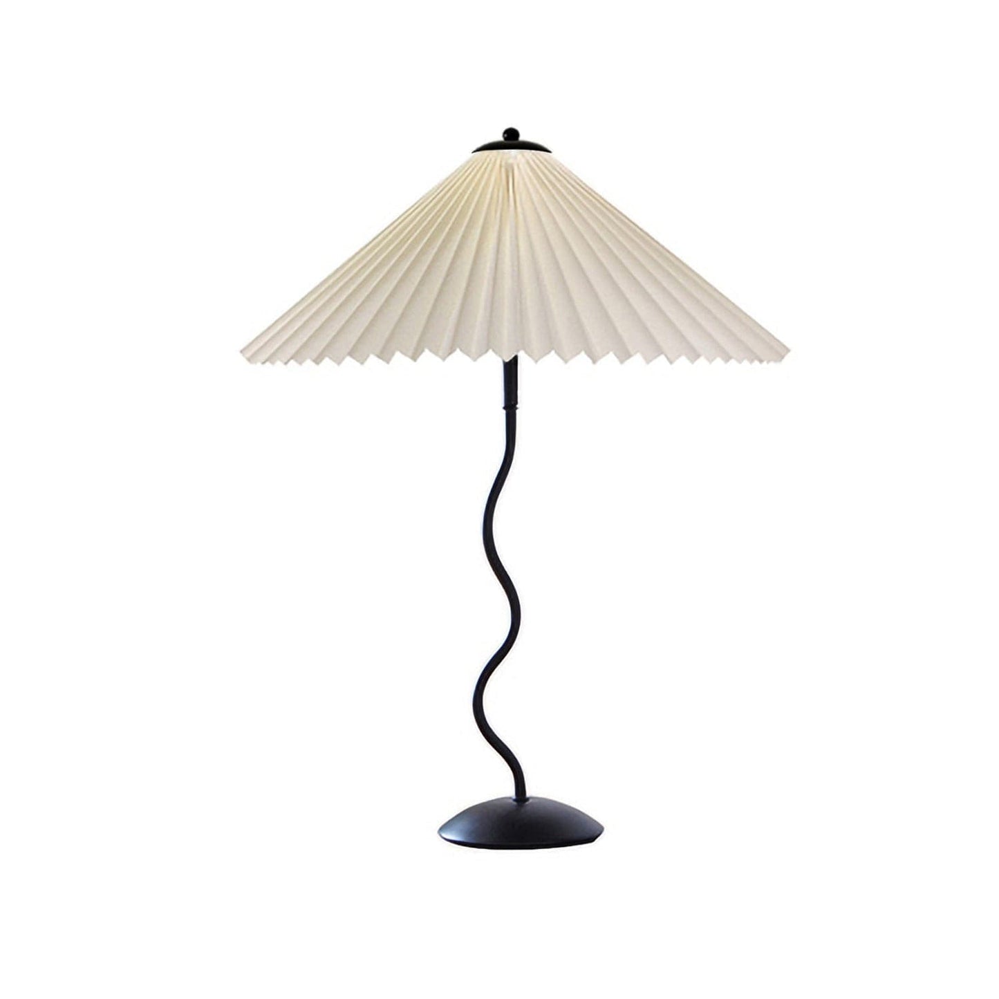 LichtPlissé - Table Lamp with Luxurious Pleated Shade and Wooden Base