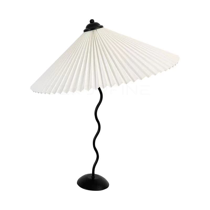 LichtPlissé - Table Lamp with Luxurious Pleated Shade and Wooden Base