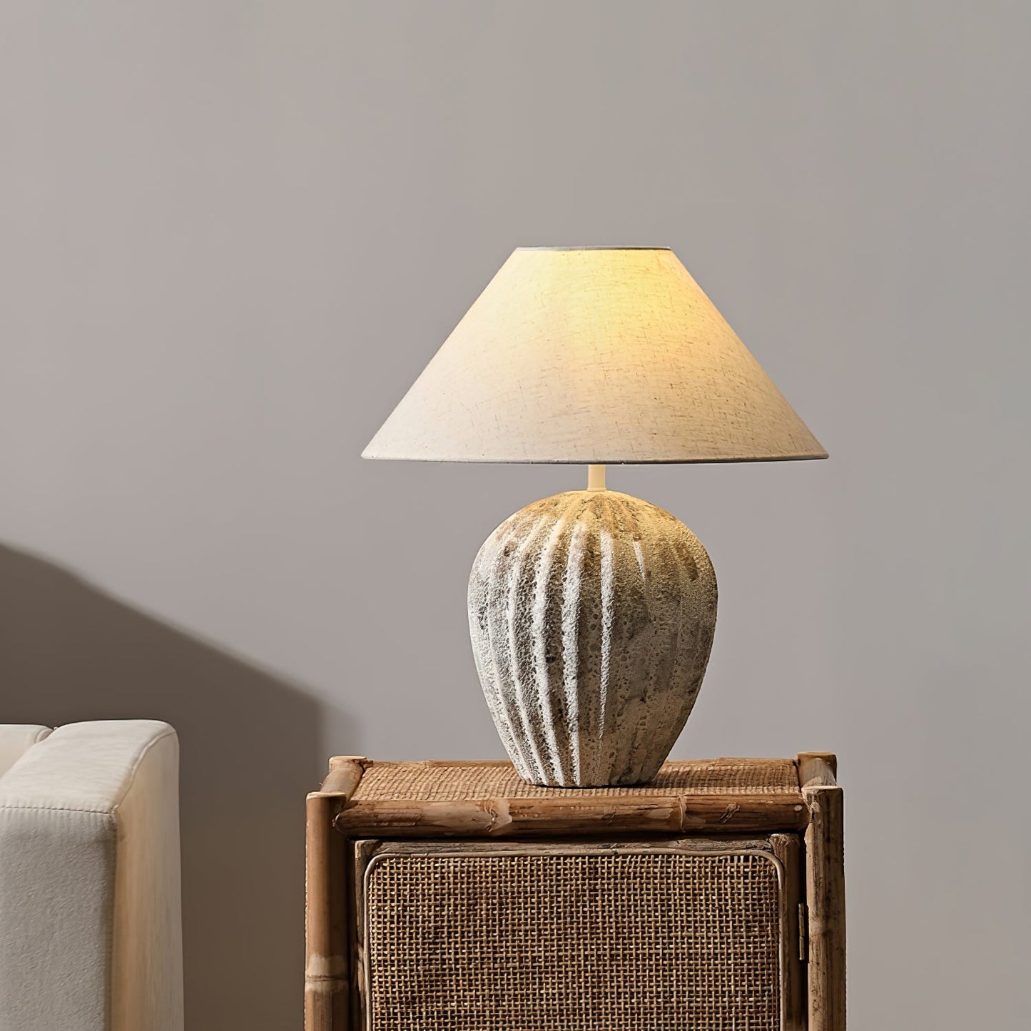 Keramisk fløjteskrivebordslampe