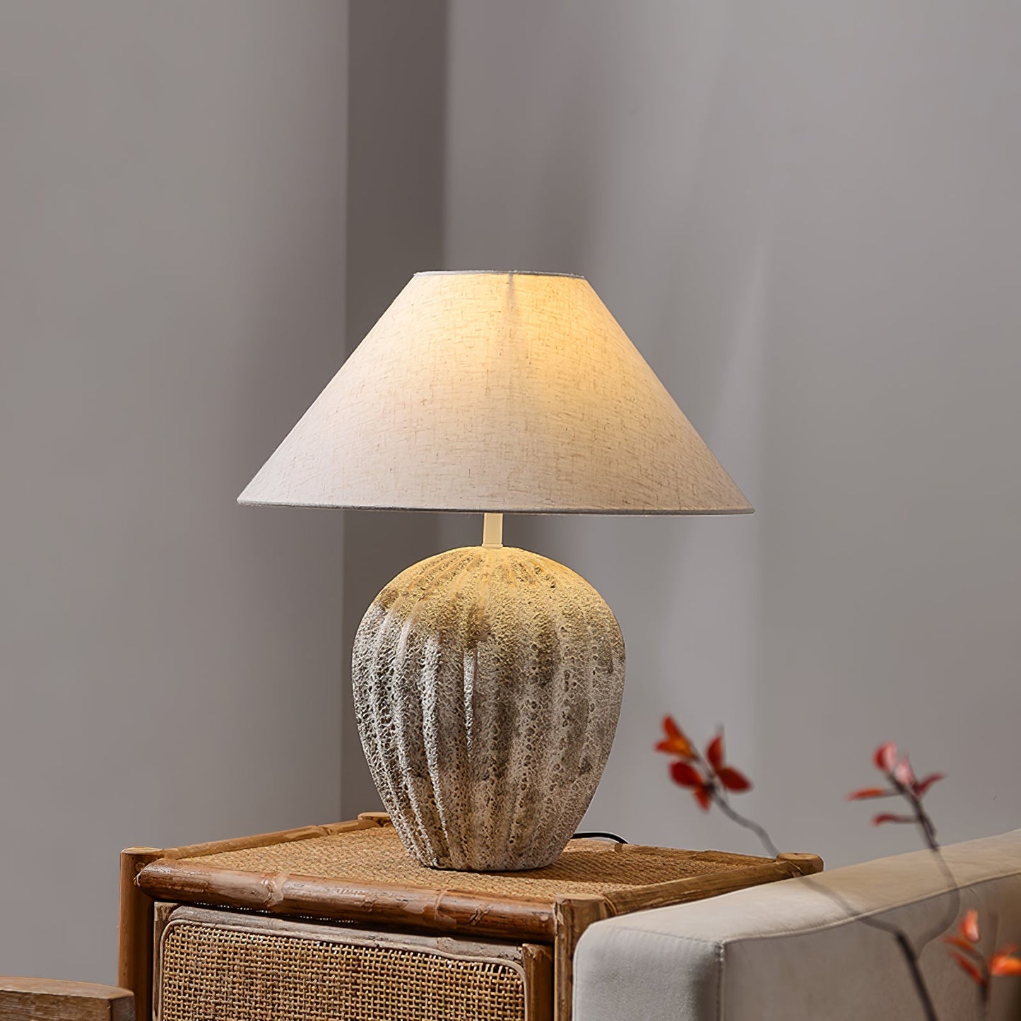 Keramisk fløjteskrivebordslampe