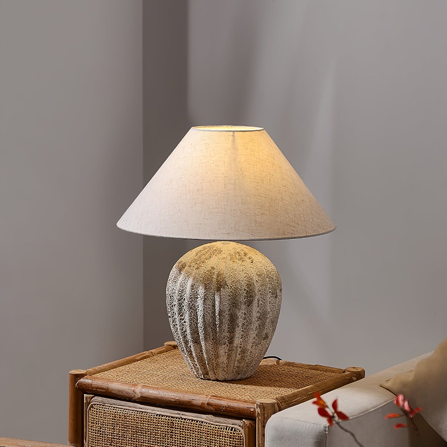 Keramisk fløjteskrivebordslampe
