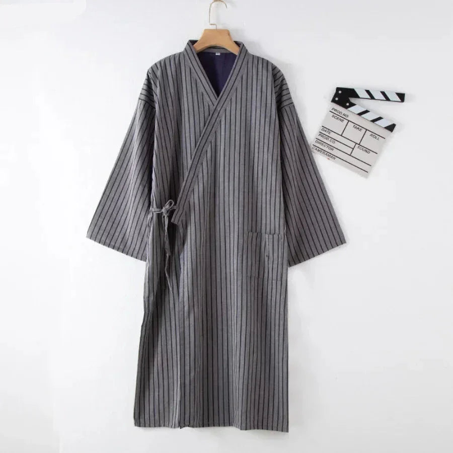 RelaxWear - Chemise de nuit en coton pour hommes élégante