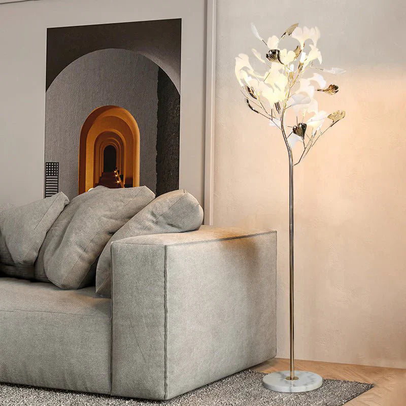 NatureLight - Kreativ gulvlampe med ginkgo-blade