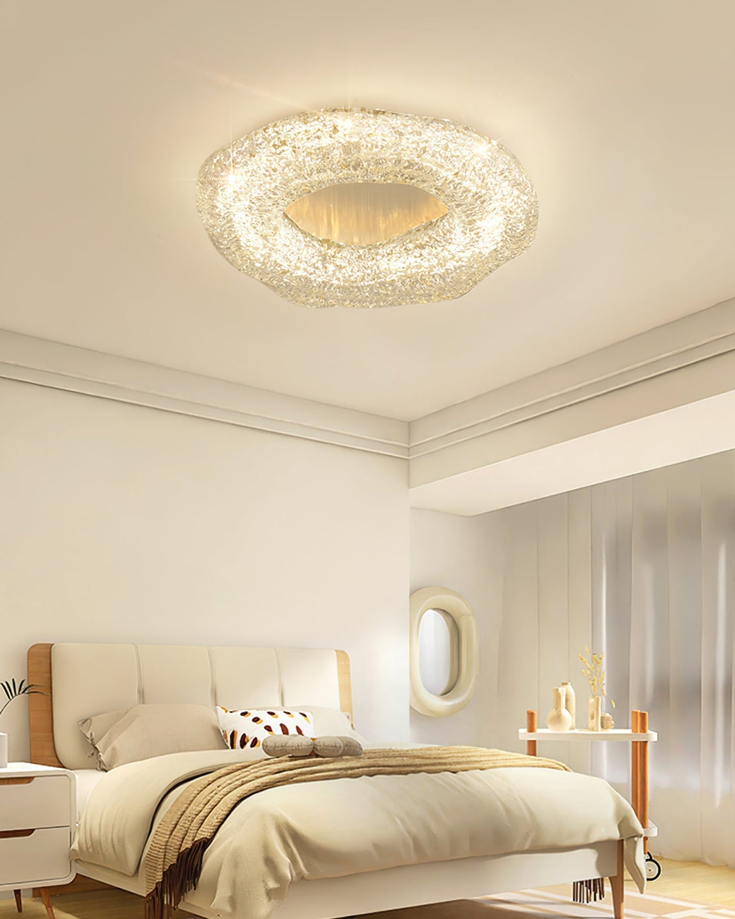 GlaciaLuxe - Ceiling Light with Sculptural Design and Intimate Lighting