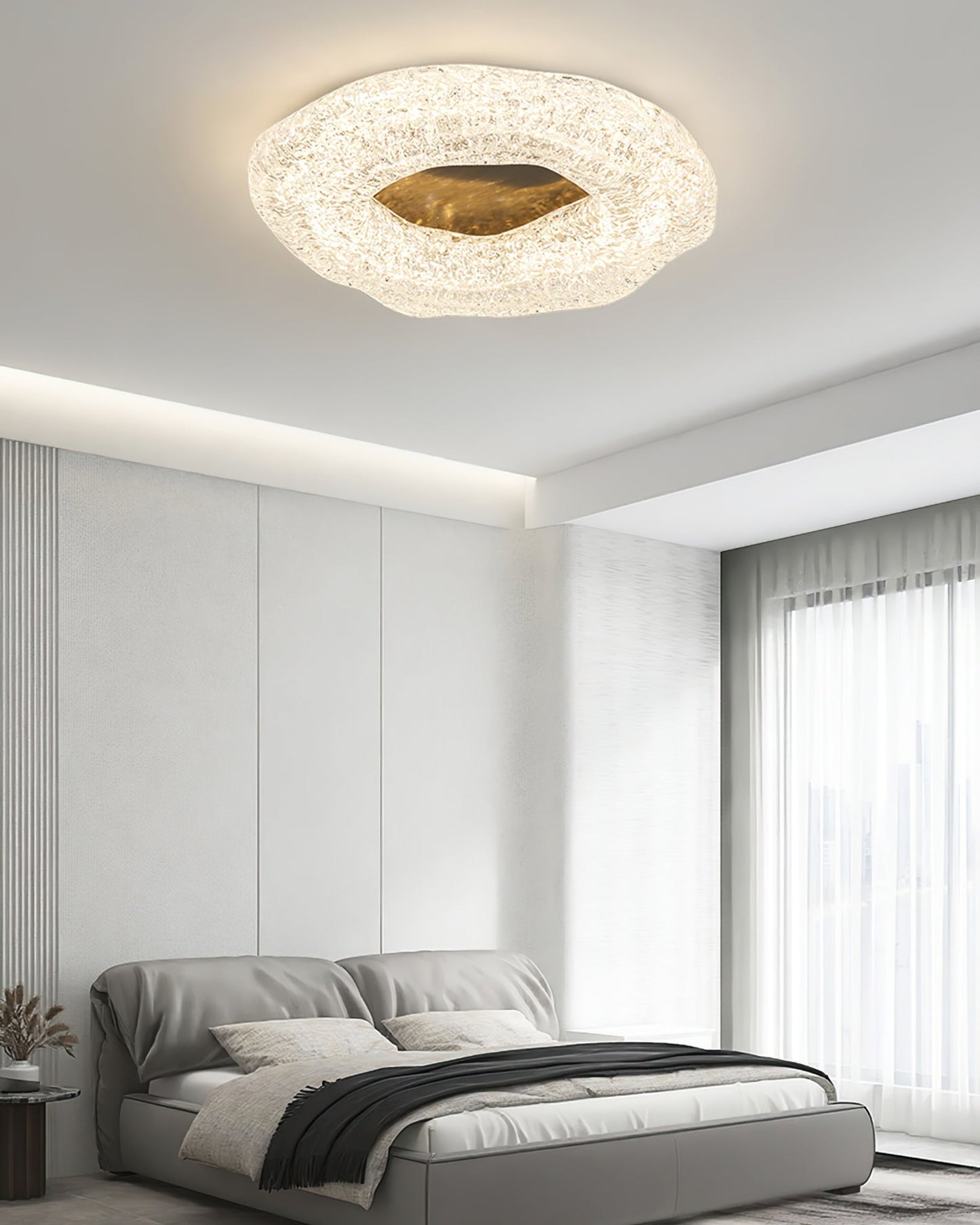 GlaciaLuxe - Ceiling Light with Sculptural Design and Intimate Lighting