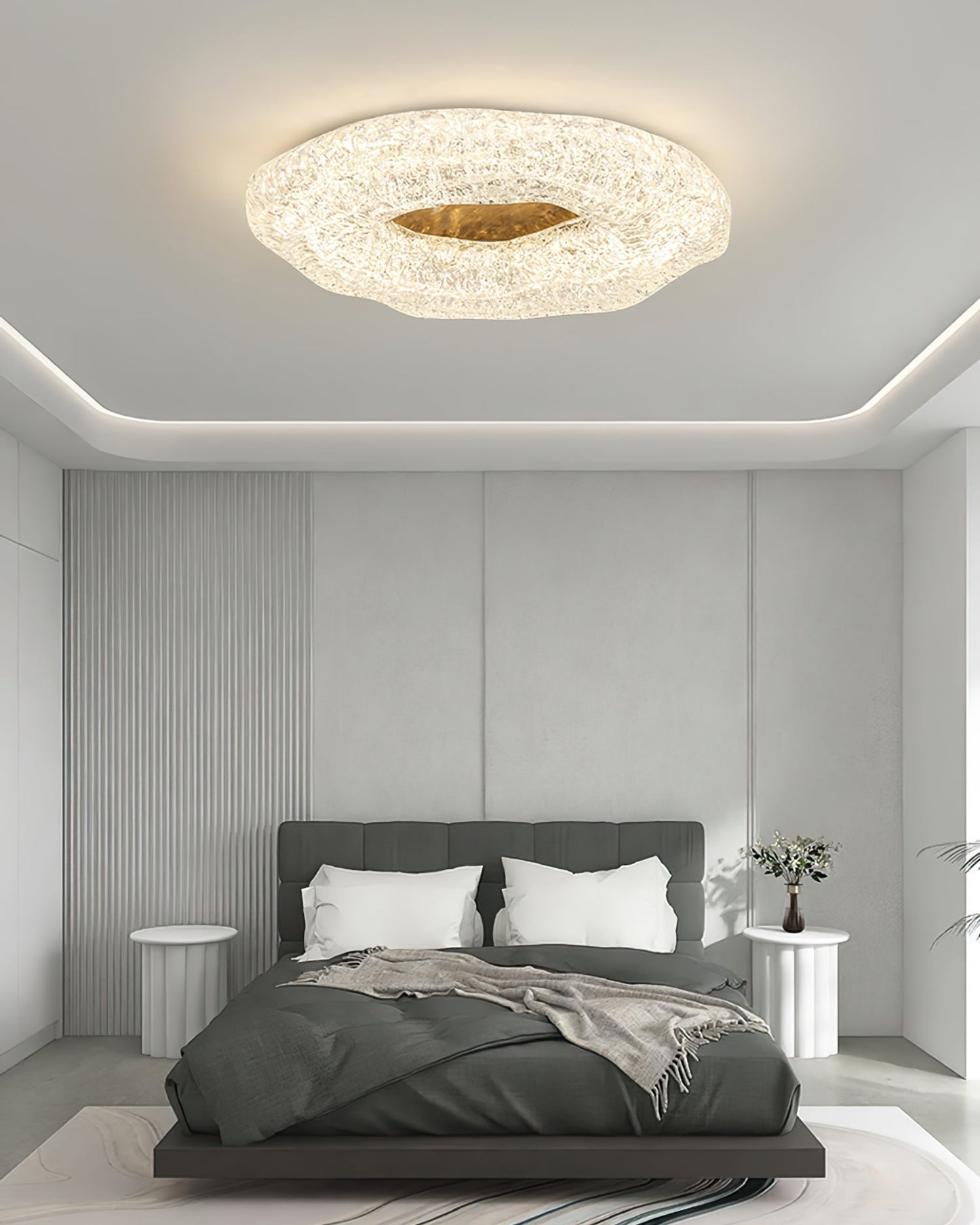 GlaciaLuxe - Ceiling Light with Sculptural Design and Intimate Lighting