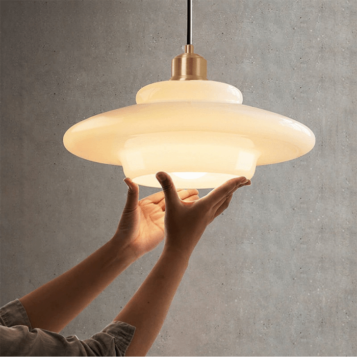 GlassHalo | Hvit pendellampe
