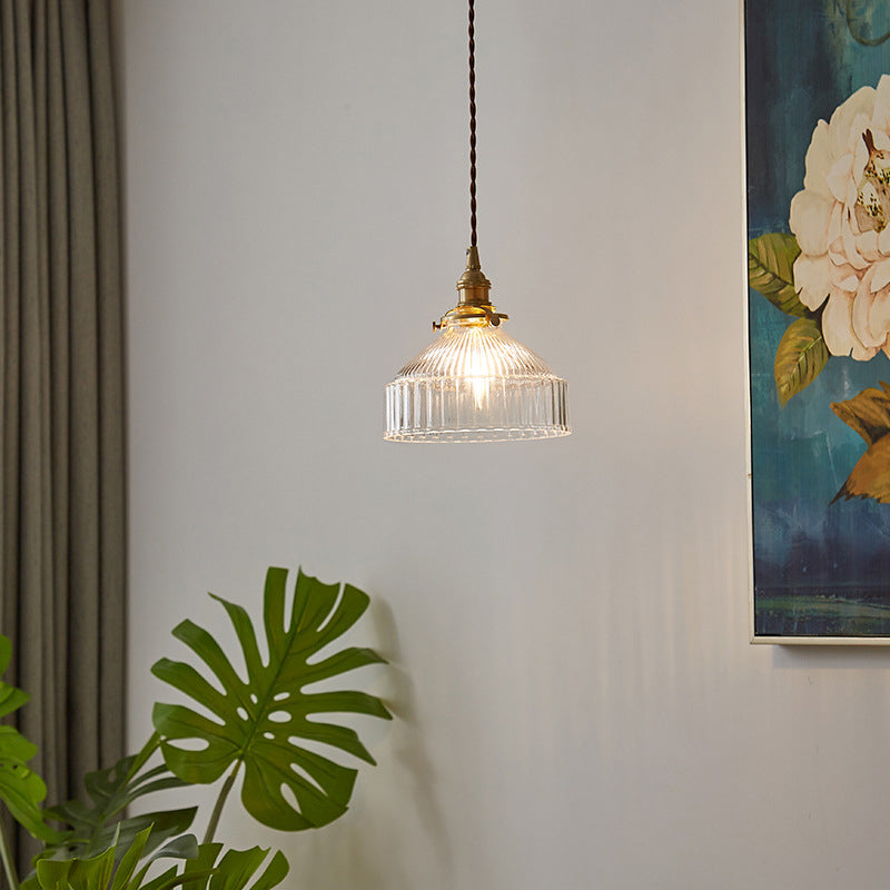 LoftRipple - Rustic 1-Light Glass Pendant Lamp