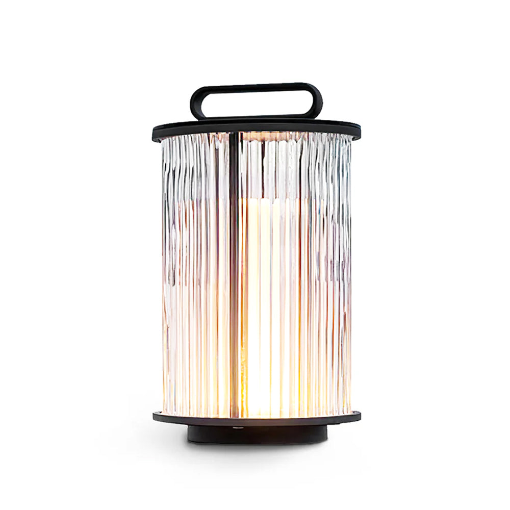 SolarGlow – Glass and Stainless Steel Garden Table Lamp
