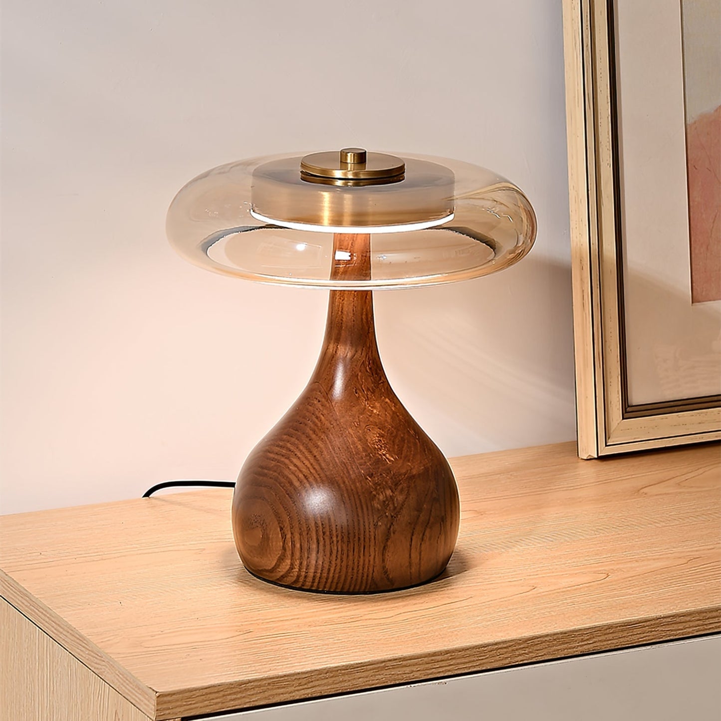 WoodLuxe - Lampe de table design avec LED réglable