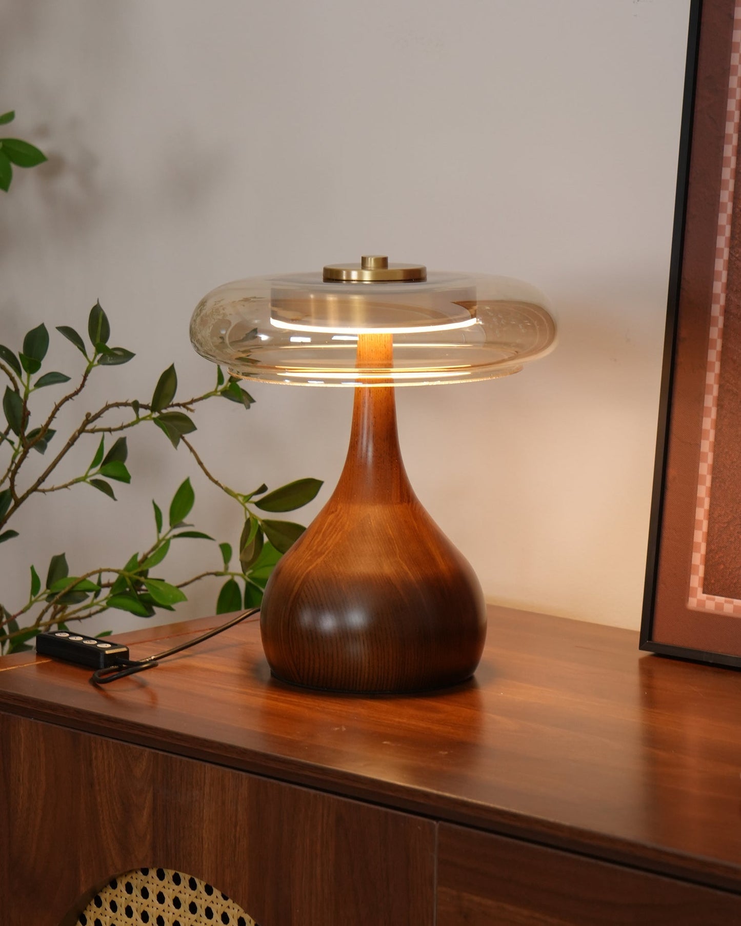 WoodLuxe - Lampe de table design avec LED réglable