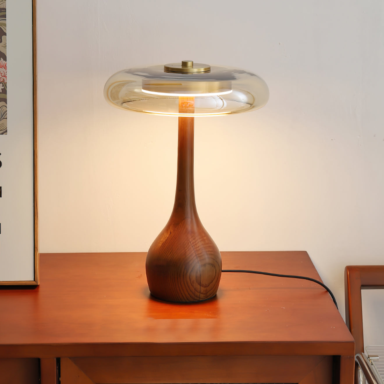 WoodLuxe - Lampe de table design avec LED réglable