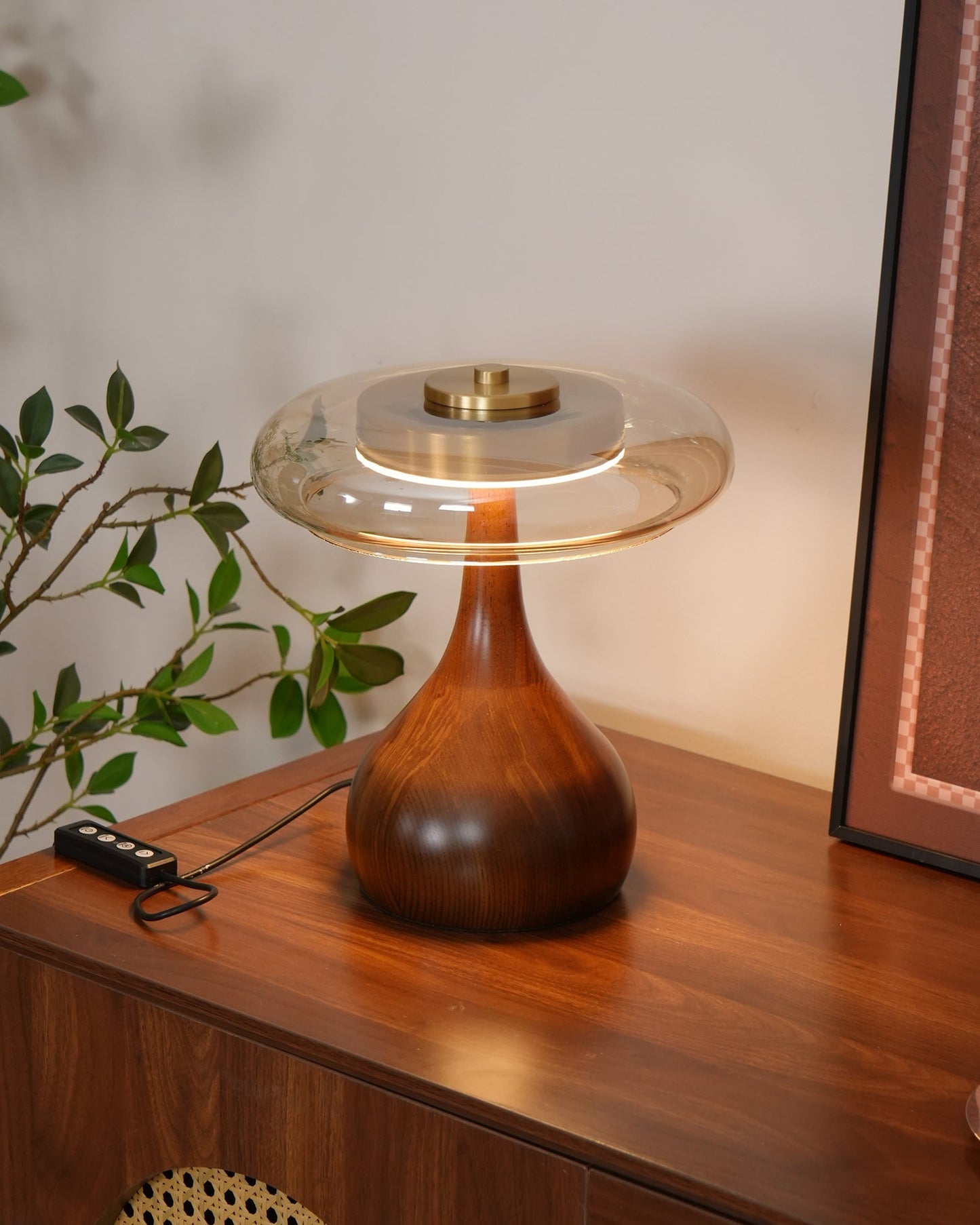 WoodLuxe - Lampe de table design avec LED réglable