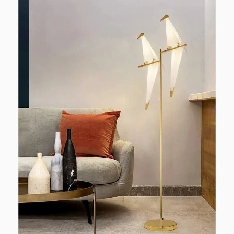 ParrotGold - Gulvlampe i guld