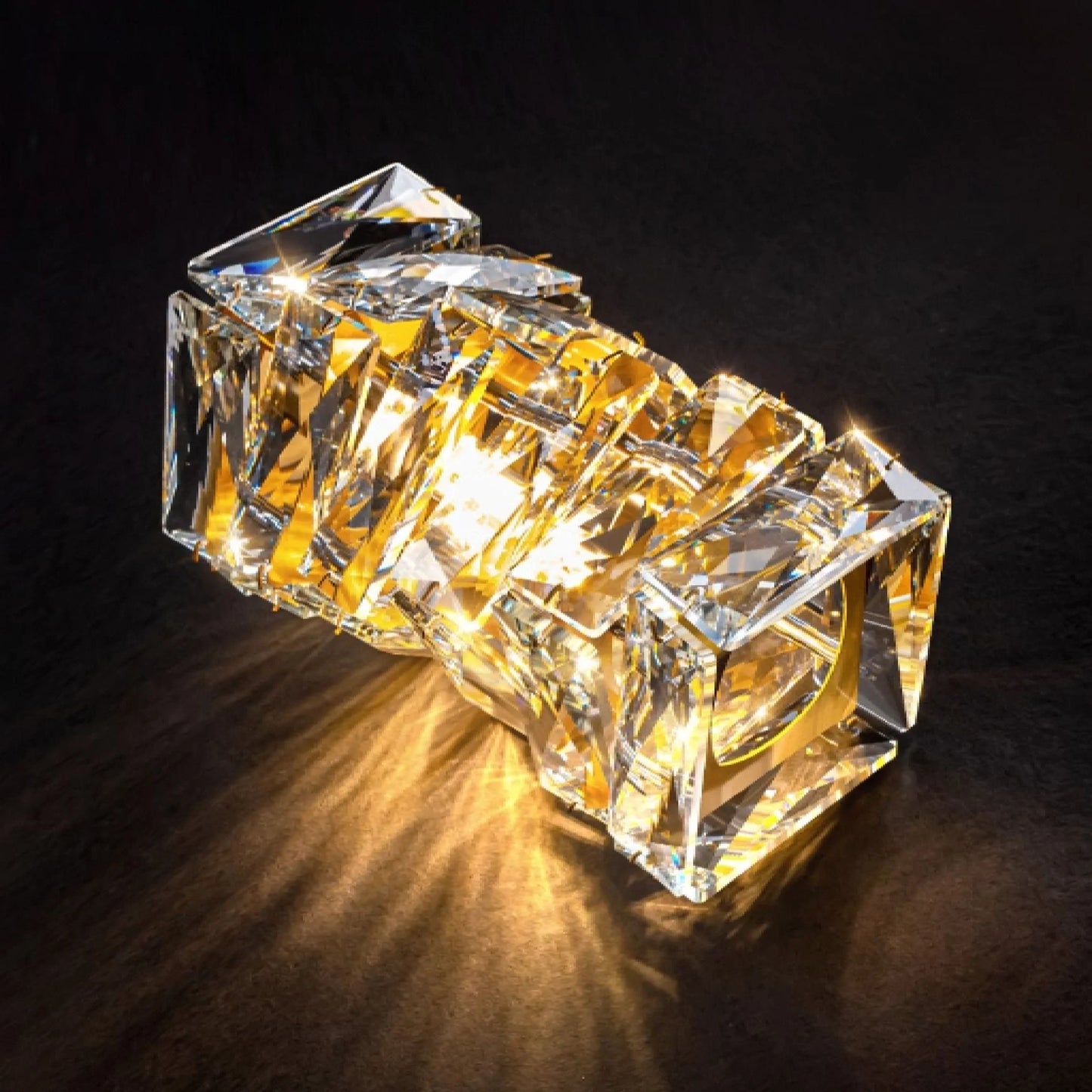 LumiCopper - Art Deco Crystal LED Pendant Light