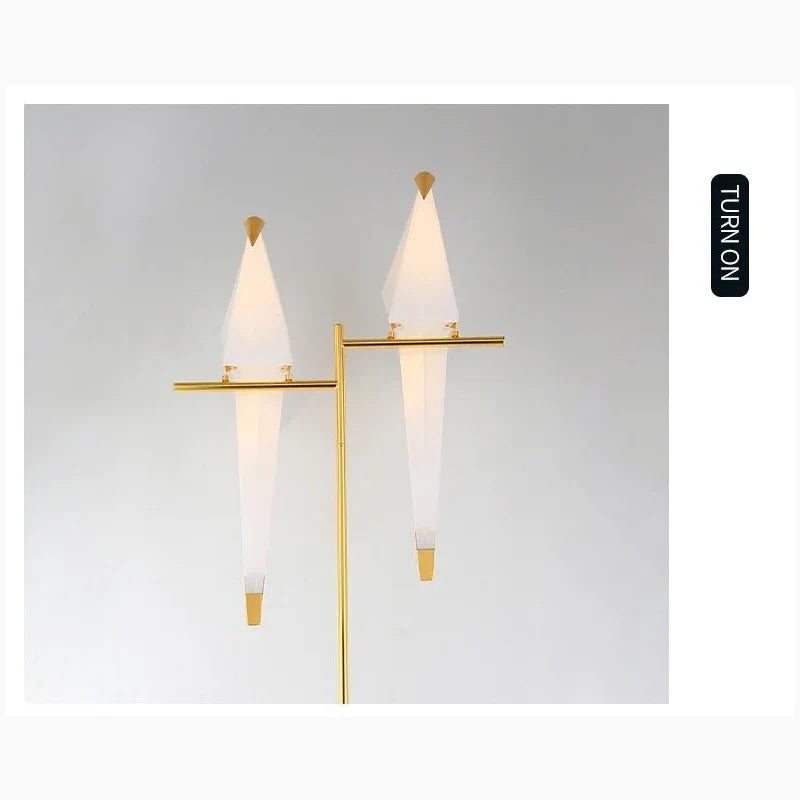 ParrotGold - Gulvlampe i guld