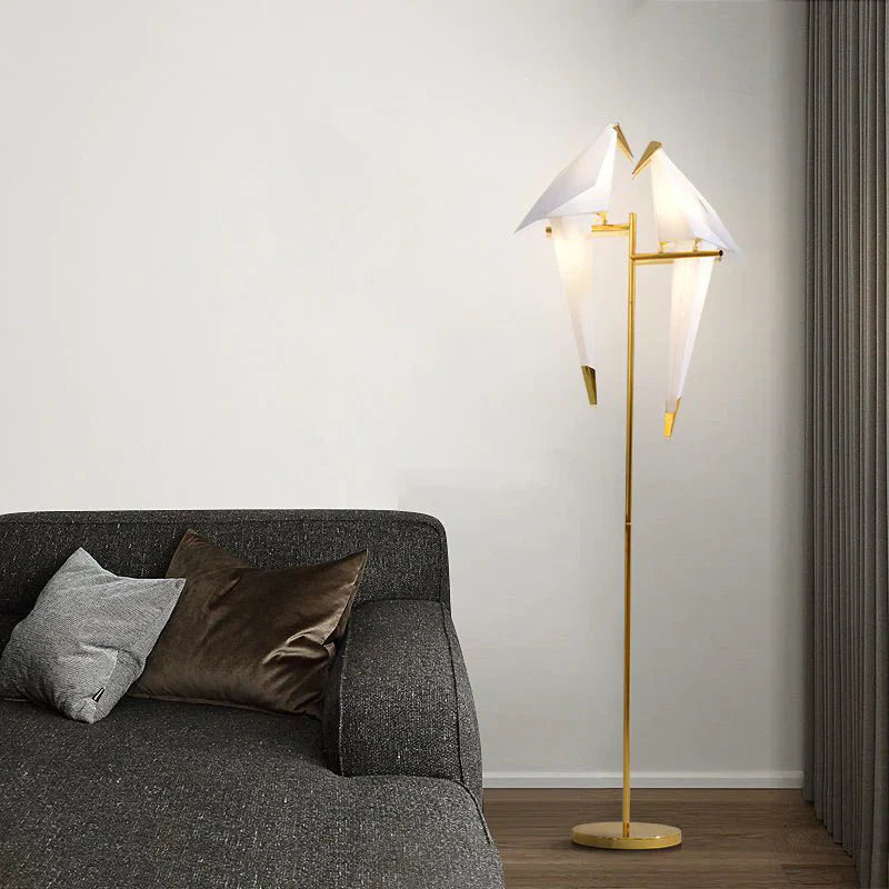 ParrotGold - Gulvlampe i guld
